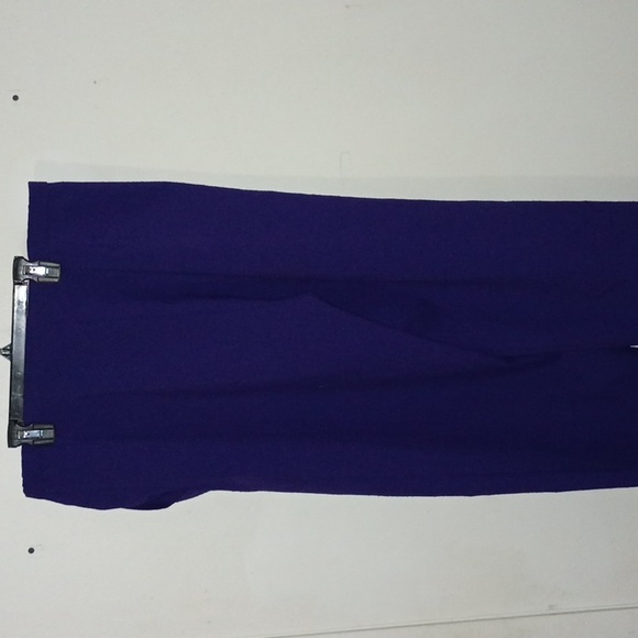 Color mates slacks purple with front pockets side button - Picture 3 of 4